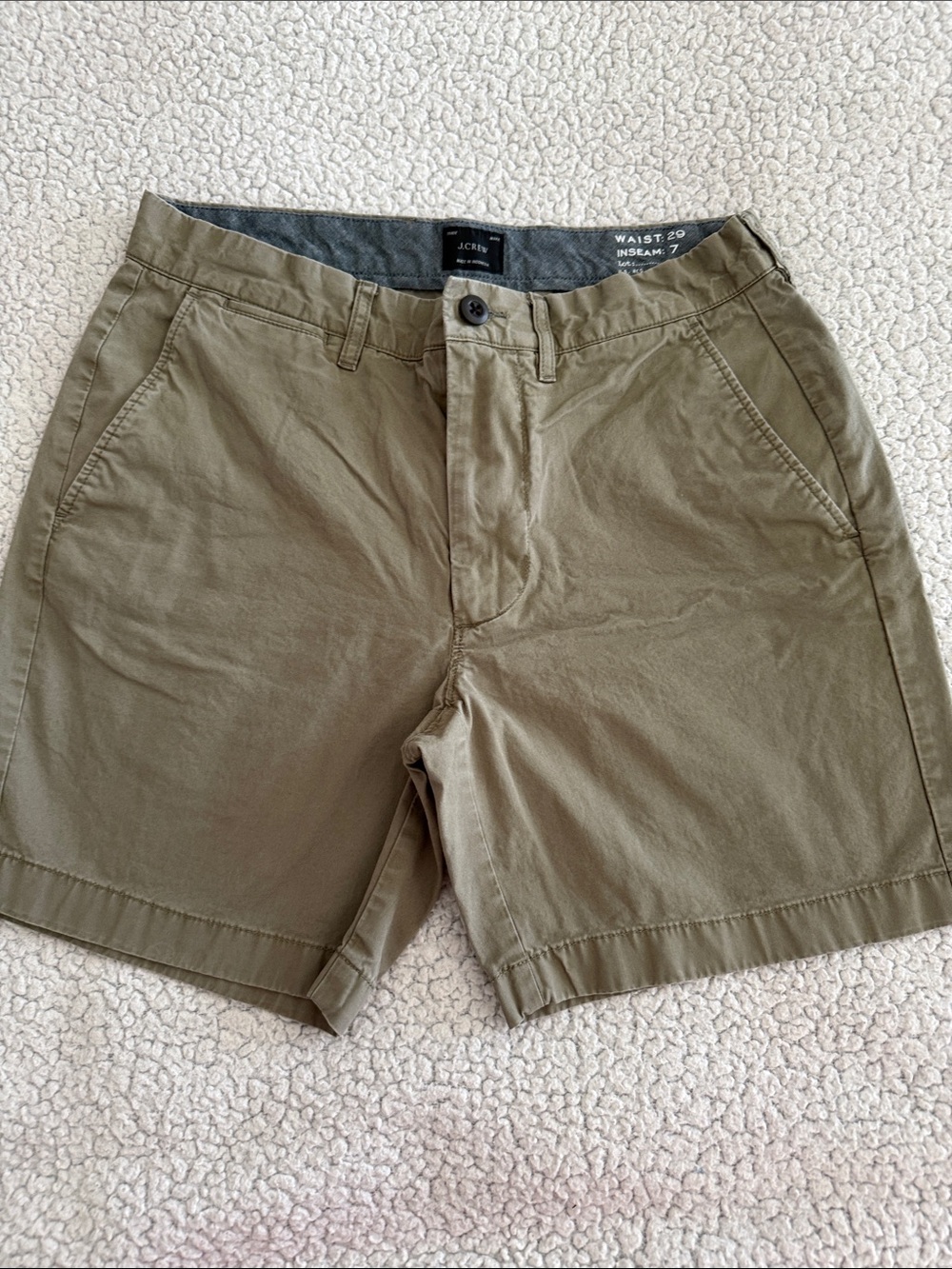 J. Crew Men's Navy Flat Front Chino Shorts